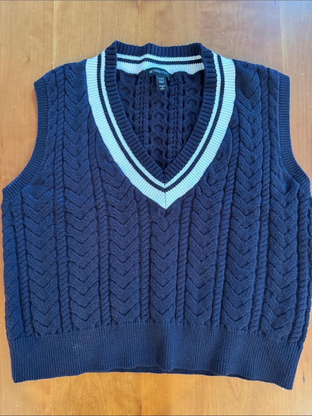 Beyond Yoga Cable Knit V-Neck Vest